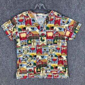 Knot Me Scrubs Top Men's Small 100% Cotton Workwear Adults‎